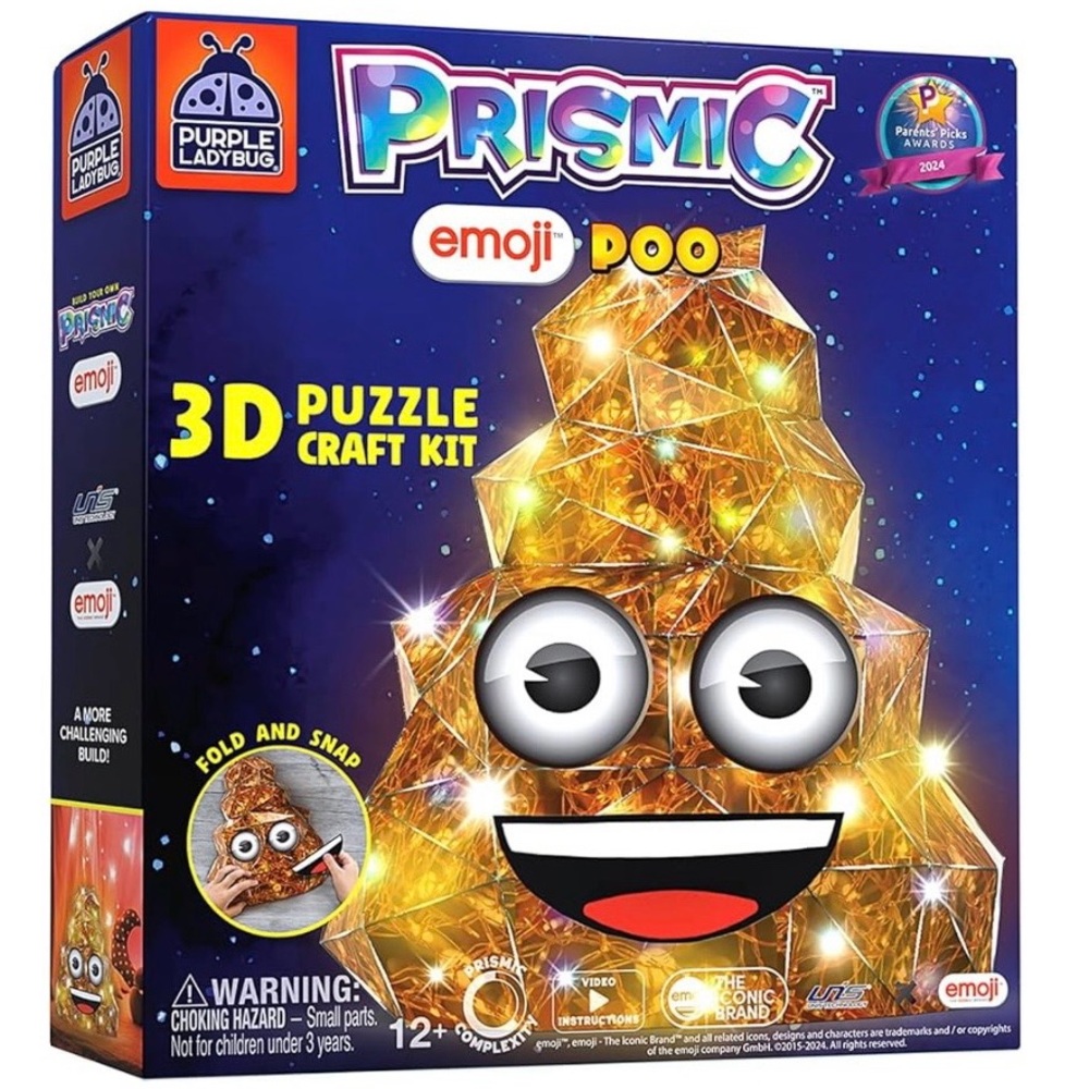 Emoji Poo 3D Puzzle Craft Kit - Funny Light-Up Night Lamp NWT
